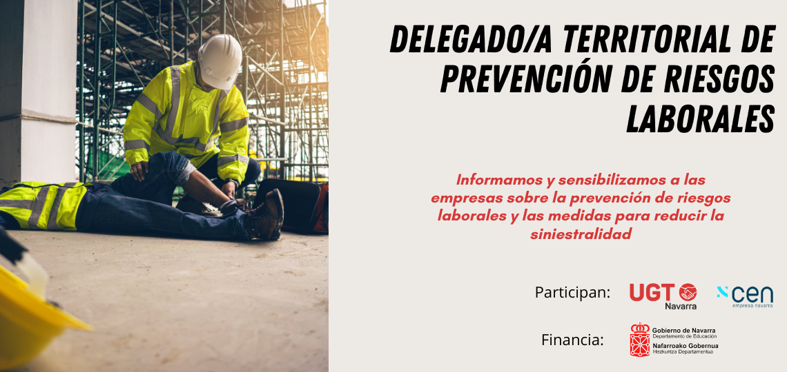Cartel sobre el proyecto de delegado territorial de prevención en Navarra