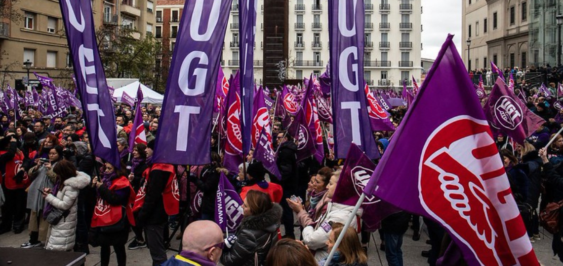 Manifestación de UGT a favor de la igualdad