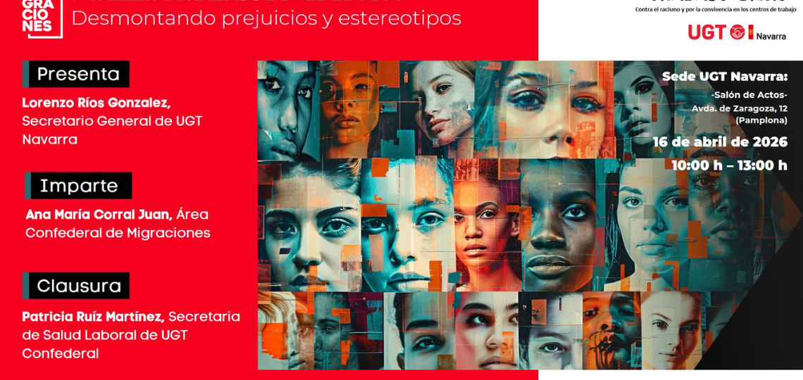 Imagen del taller organizado por UGT en Pamplona sobre migración