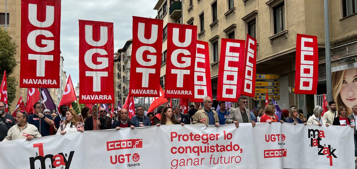 Manifestación del Primero de Mayo en Pamplona
