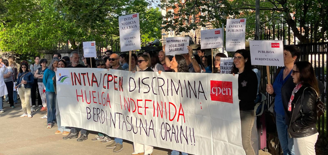 Concentración de la plantilla de INTIA 