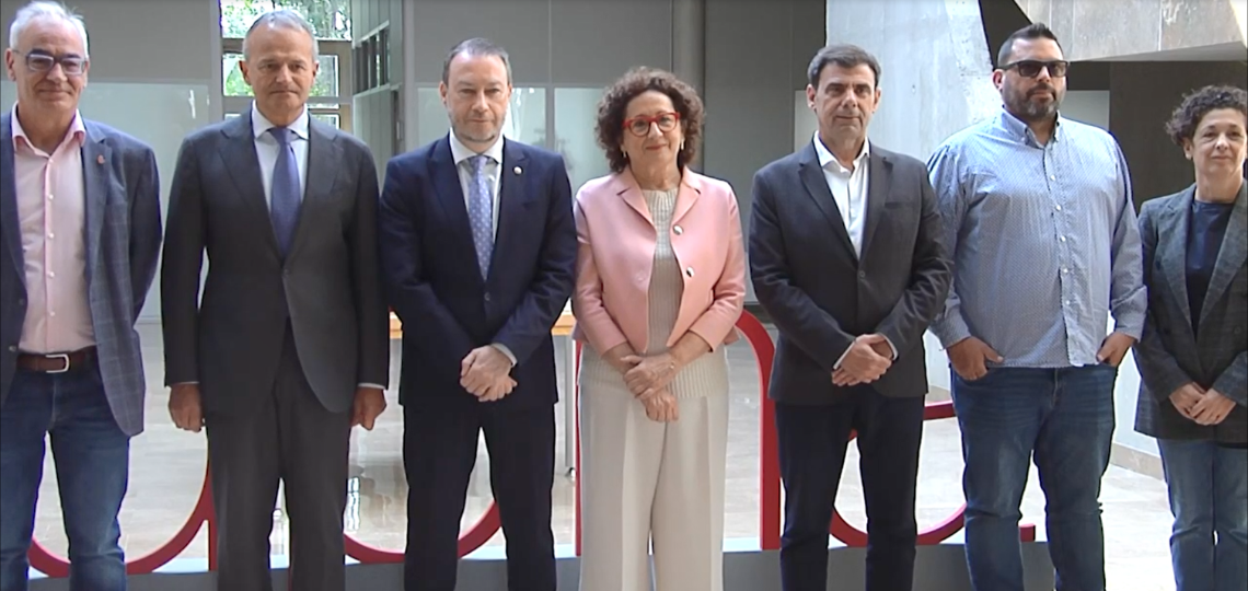 Firmantes del convenio para la creación de la Cátedra de Prevención de Riesgos Laborales
