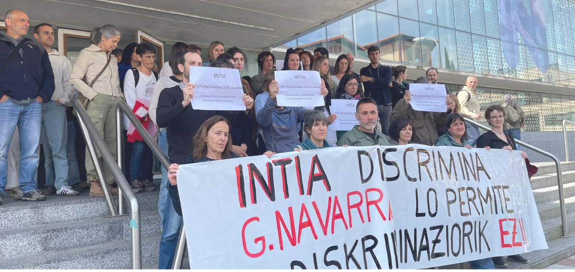 Concentración de trabajadores de Intia