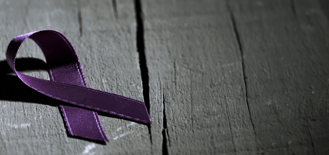 Imagen de un crespón morado