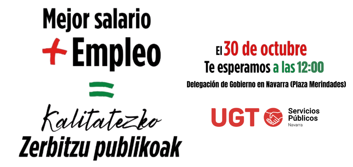 Cartel de la movilización del 30 de octubre para los/as empleados/as públicos