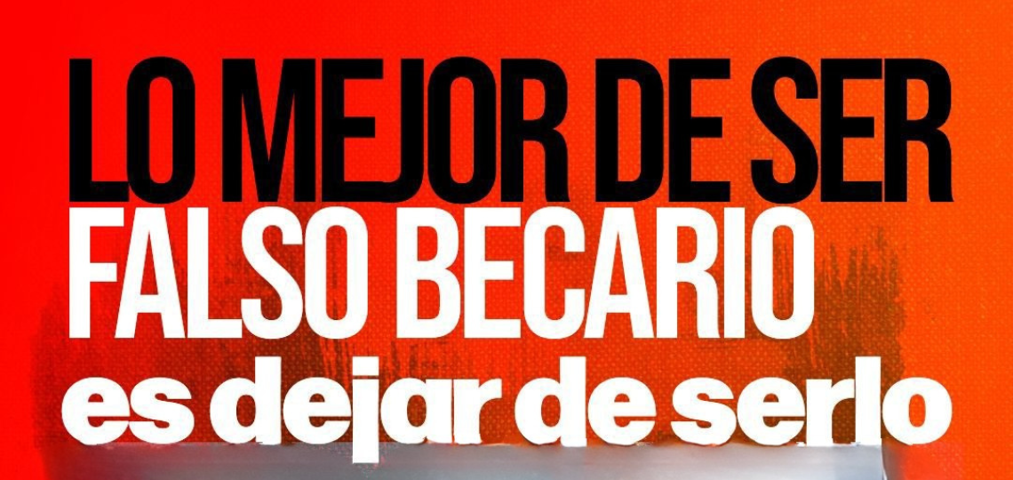 Cartel de UGT y RUGE sobre el Estatuto del Becario