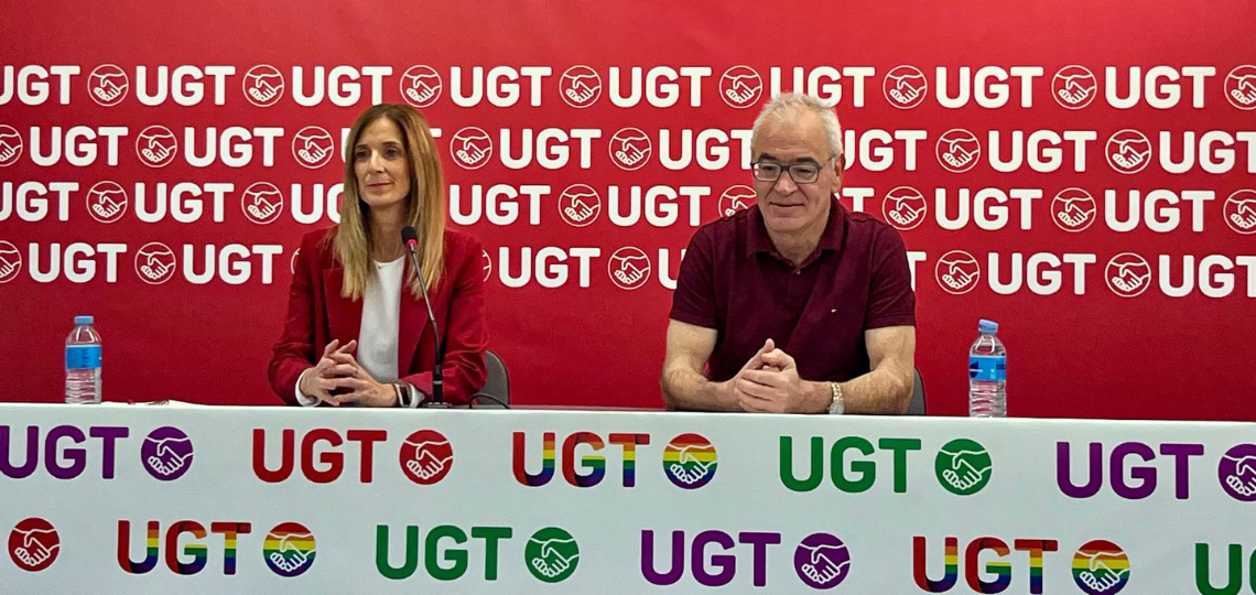 Eva Azanza y Lorenzo Ríos en la rueda de prensa