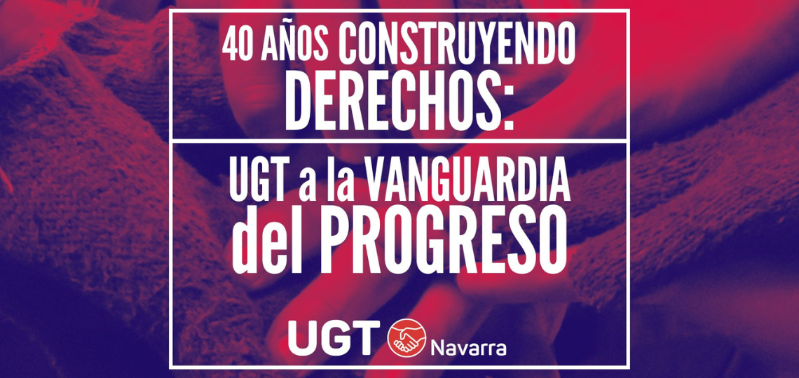 Cartel de la jornada de UGT Navarra sobre negociación colectiva