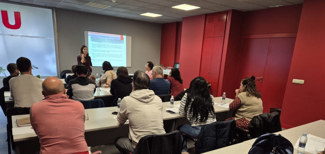 Imagen de una jornada formativa organizada por UGT Navarra