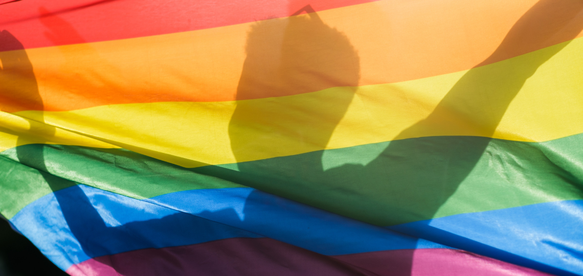 Imagen de una bandera LGTBI