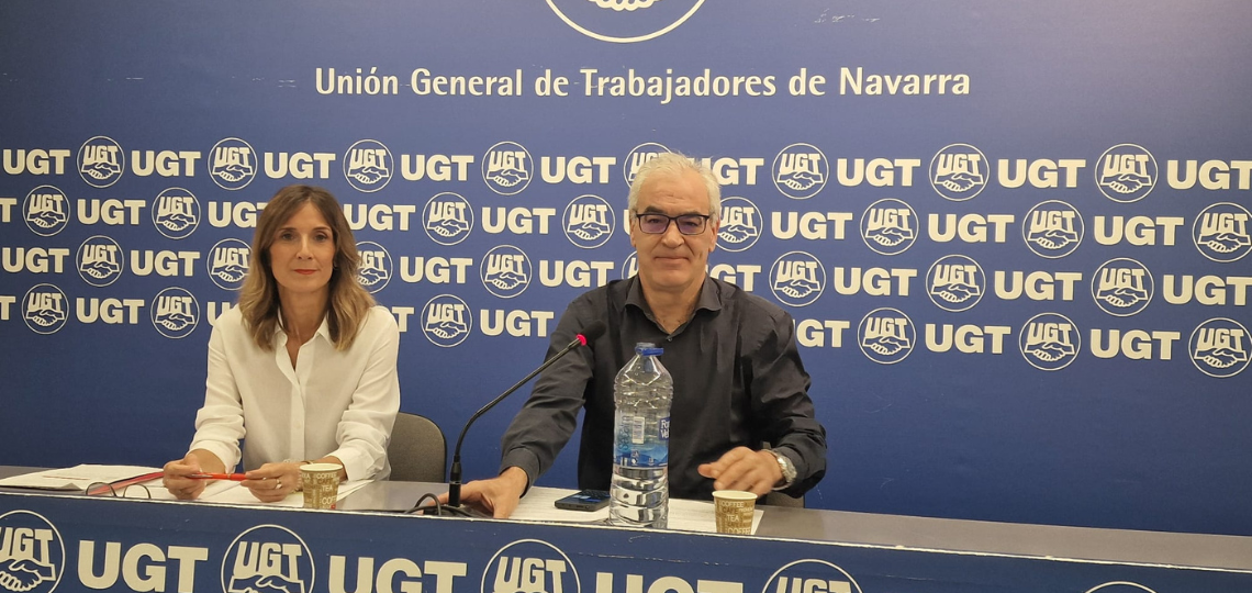 Eva Azanza y Lorenzo Ríos, de UGT-FICA Navarra