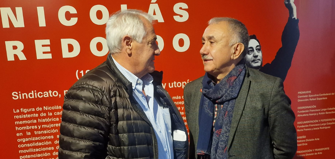 Inauguración de la exposición sobre Nicolás Redondo en Pamplona